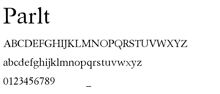 Parlt font