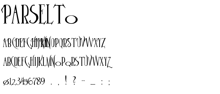 Parselto font