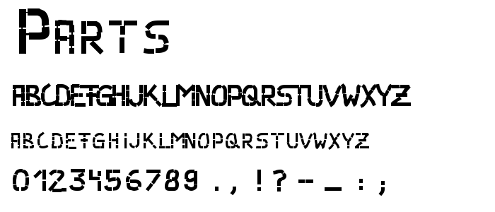 Parts font