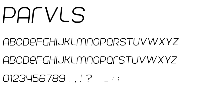 Parvls font