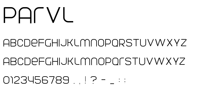 Parvl font