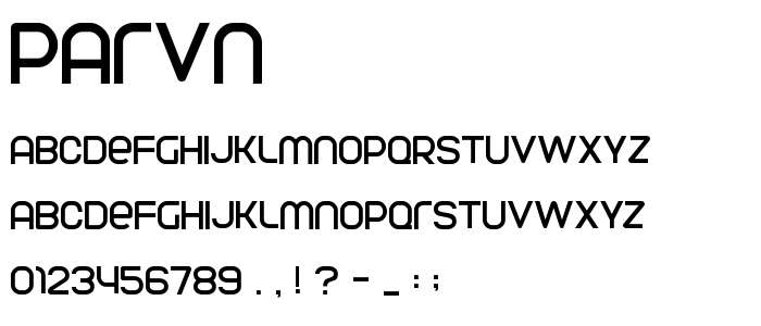 Parvn font