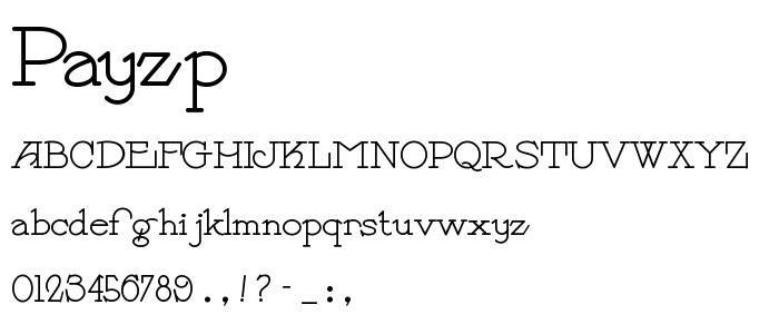 Payzp font