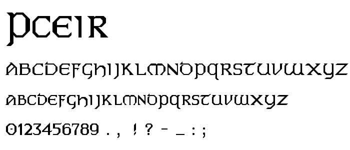 Pceire font