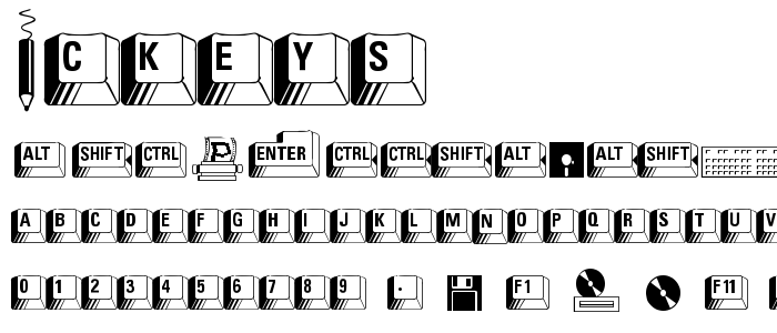 Pckeys font