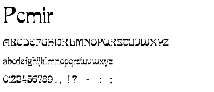 Pcmira font