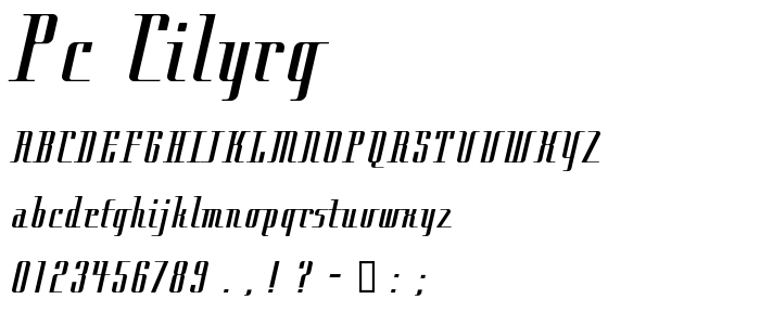 Pc_Cilyrg font