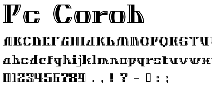 Pc_Corob font