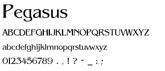 Pegasus font