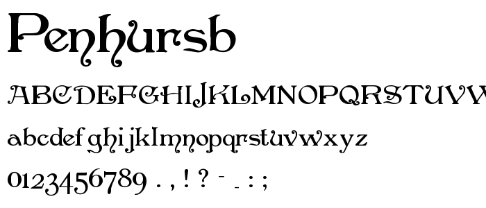 Penhursb font