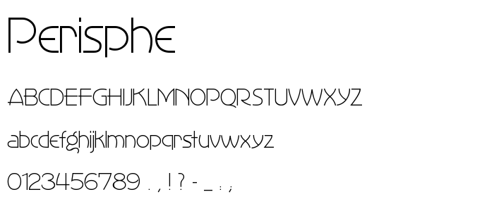 Perisphe font