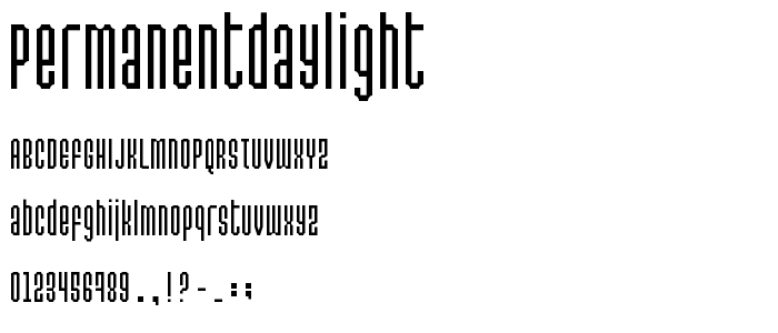 Permanentdaylight font