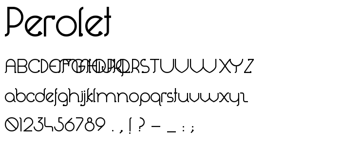 Perolet font