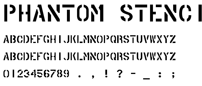 Phantom_Stencil font