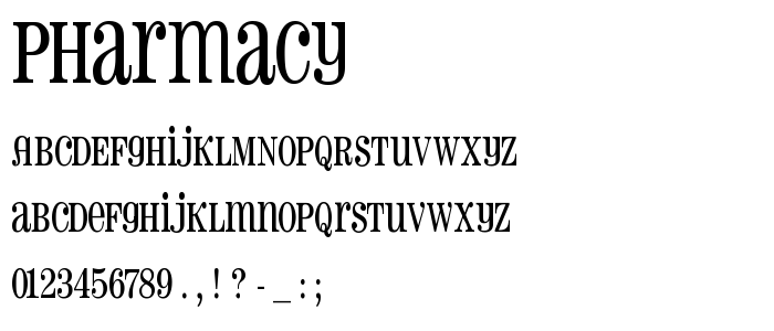 Pharmacy font