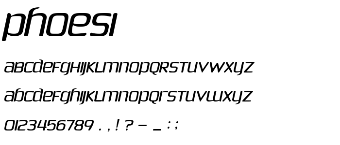 Phoesi font