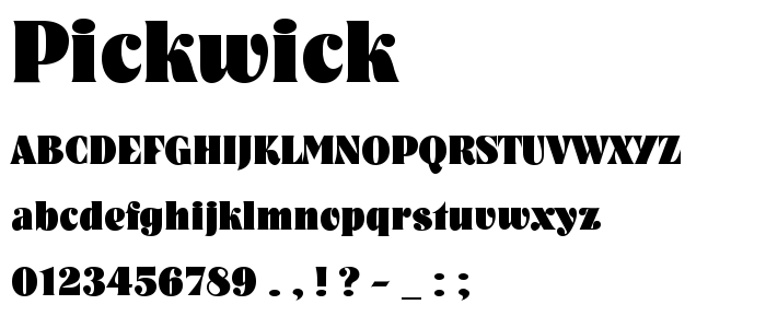 Pickwick font