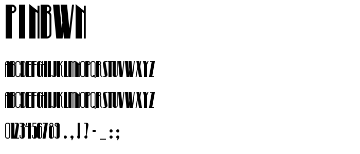 Pinbwn font