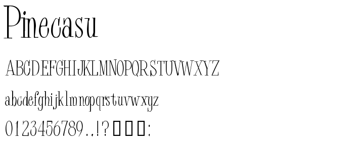 Pinecasu font