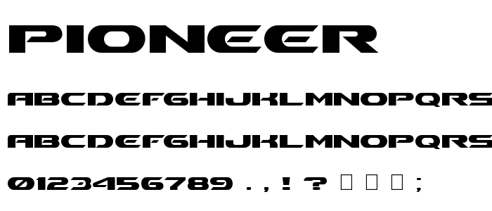 Pioneer font