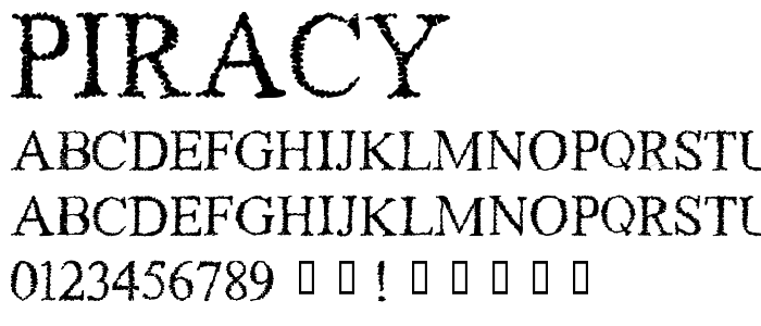 Piracy font