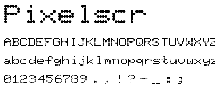 Pixelscr font