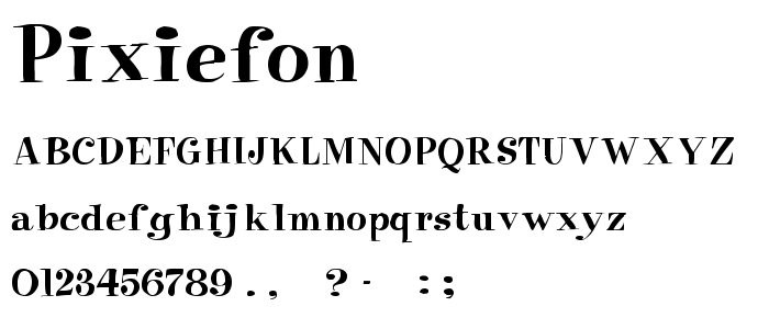 Pixiefon font