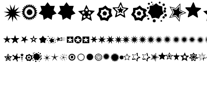 Pizzadudestars font