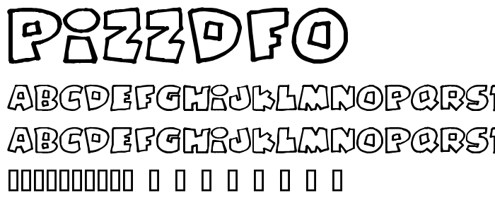 Pizzdfo font