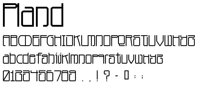 Pland font