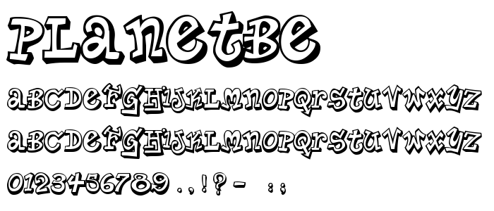 Planetbe font