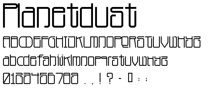 Planetdust font