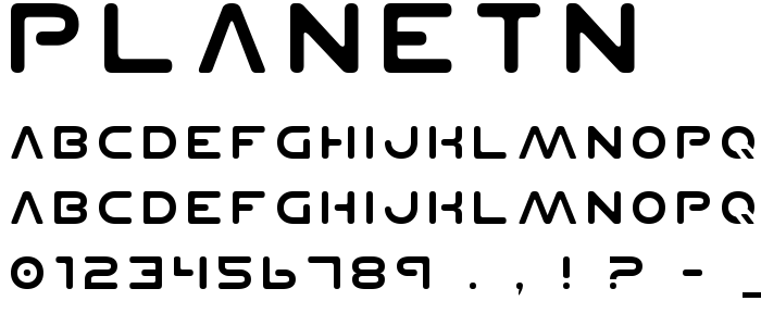 Planetn font