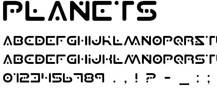 Planets font