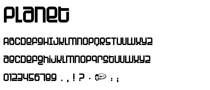 Planet font