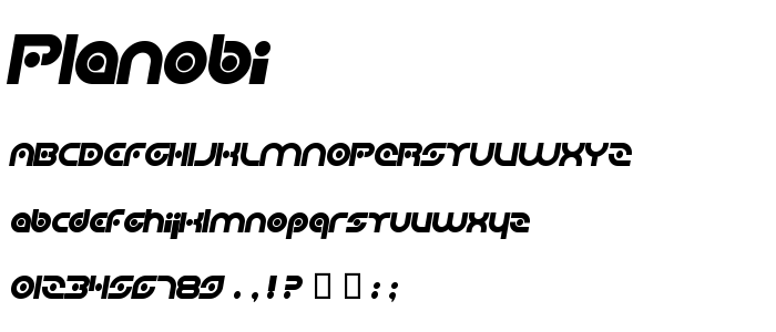Planobi font