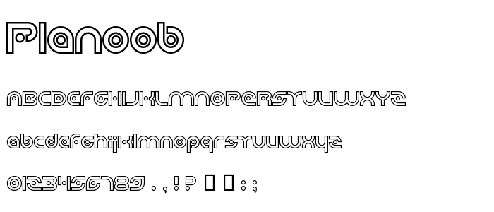 Planoob font