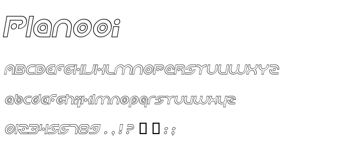 Planooi font