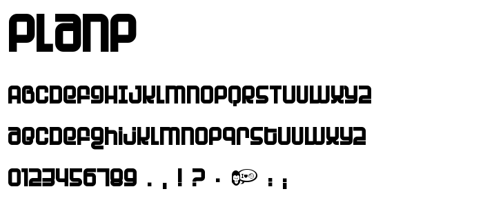 Planp font