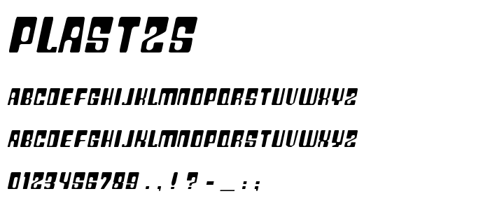 Plast25 font