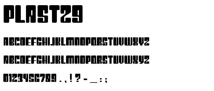 Plast29 font