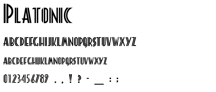 Platonic font