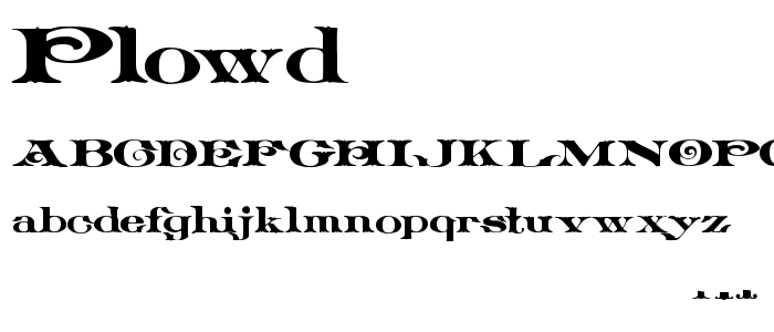 Plowd font