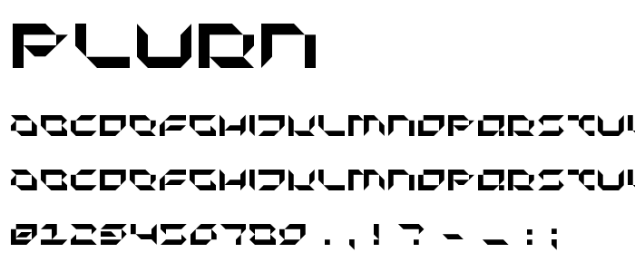 Plurn font