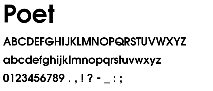 Poet font