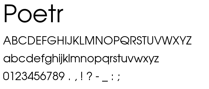 Poetr font