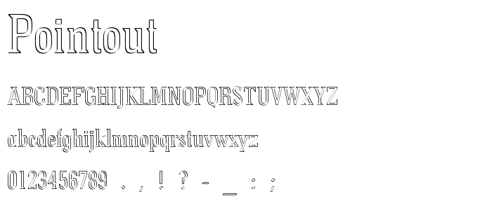 Pointout font