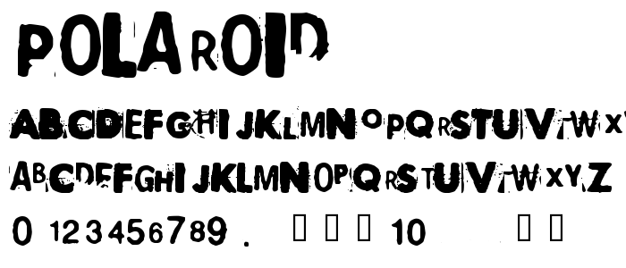 Polaroid font