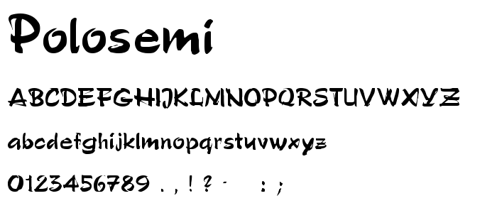 Polosemi font