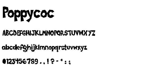 Poppycoc font